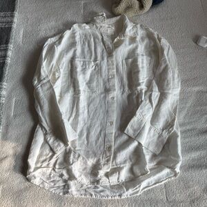 H&M Linen White Top